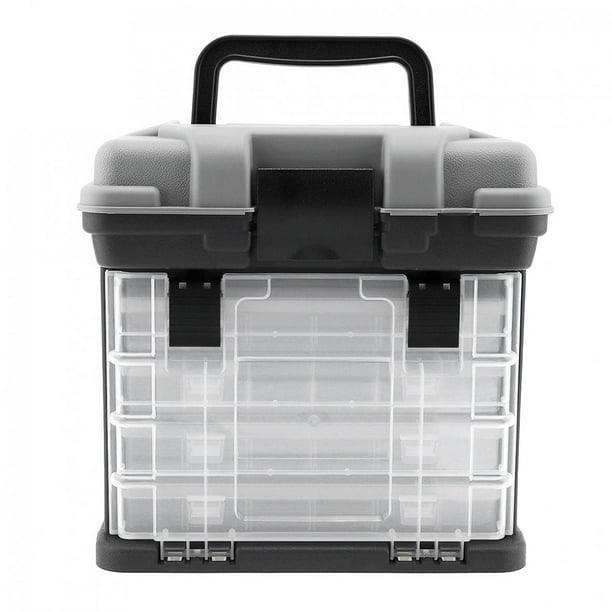 Sougayilang Fishing Tackle Box Portable 4 Layers Fishing Box Sea Boat Fishing Accessory Box Case With Handle Utility Box-Small Size Sougayilang Fishing Tackle Box Portable 4 Layers Fishing Box Sea Boat Fishing Accessory Box Case With Handle Utility Box-Small Size